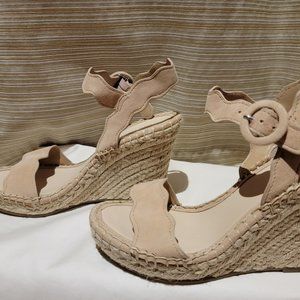Marc Fisher Suede Espadrilles Wedge Sandals